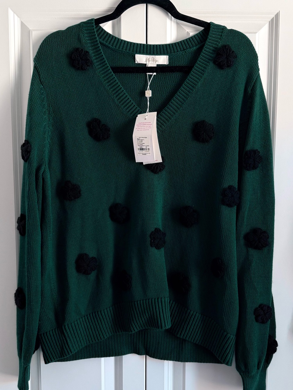 NWT Lilly Pulitzer Wyla Sweater in Villa Green XL - Picture 2 of 4
